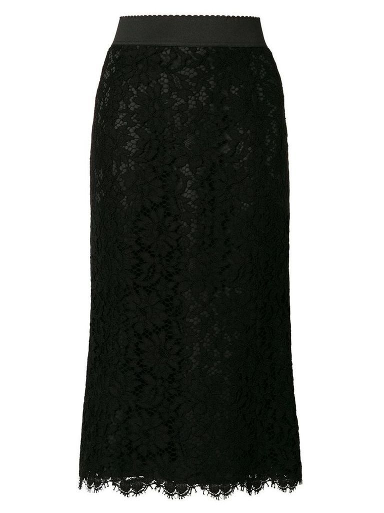 Dolce & Gabbana lace overlay skirt - Black