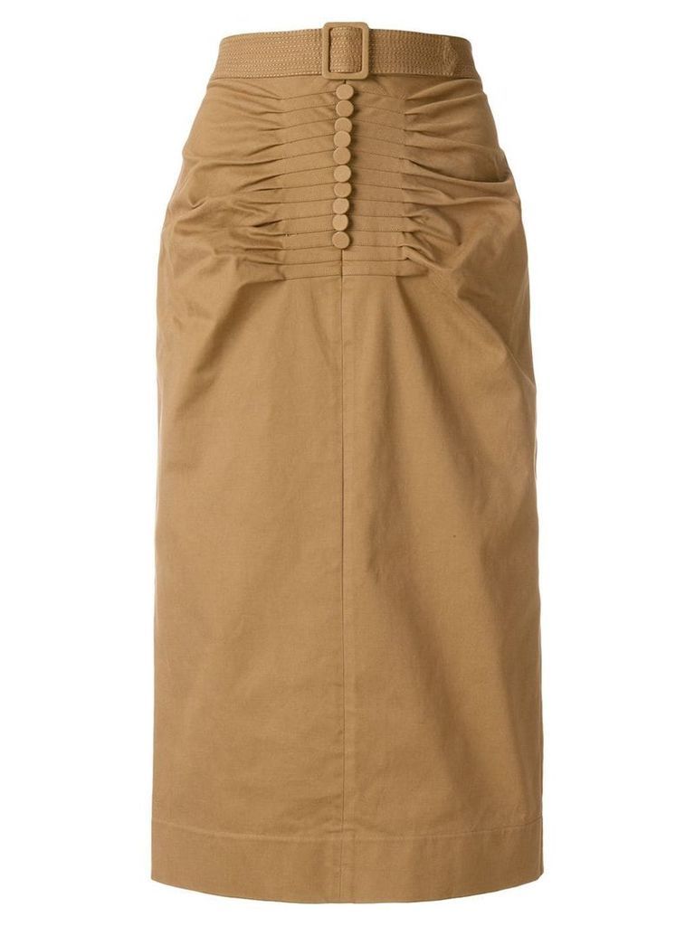 Nº21 high-waisted pencil skirt - Brown