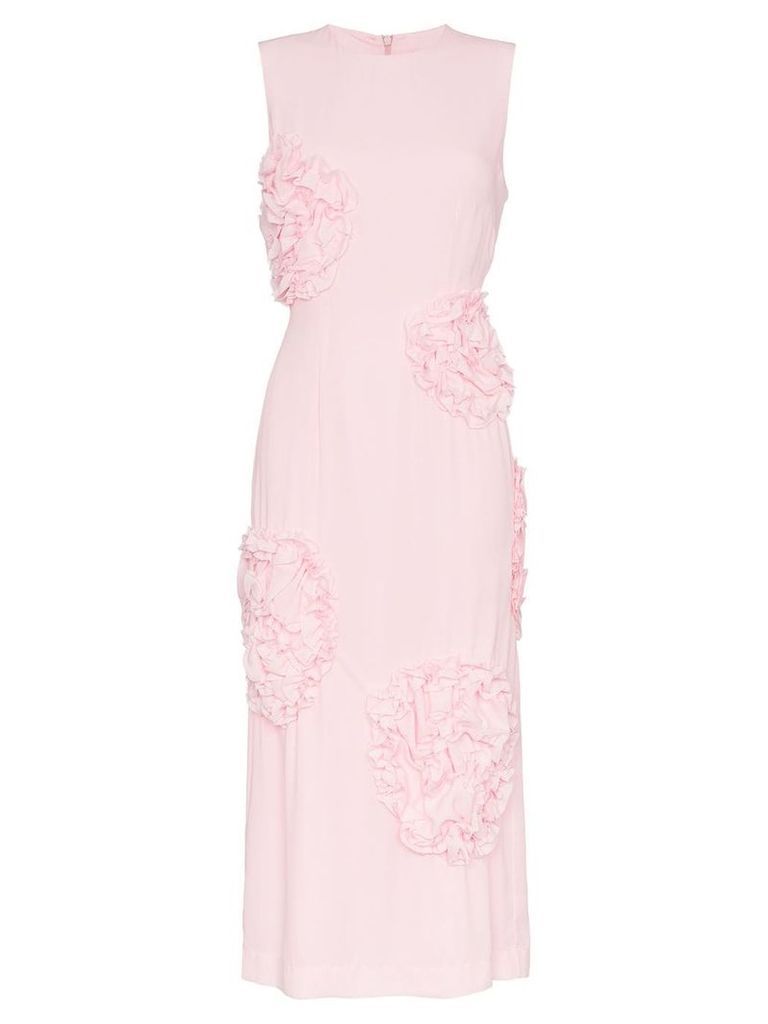 Simone Rocha sleeveless rose embellished dress - PINK