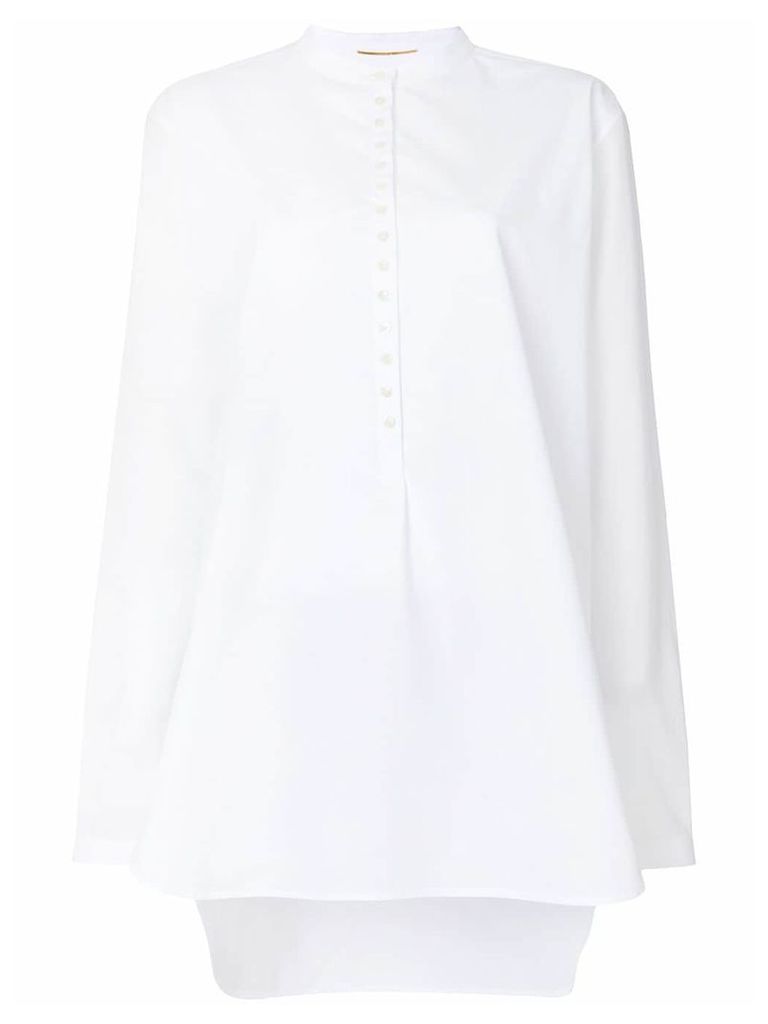 Saint Laurent buttoned long blouse - White