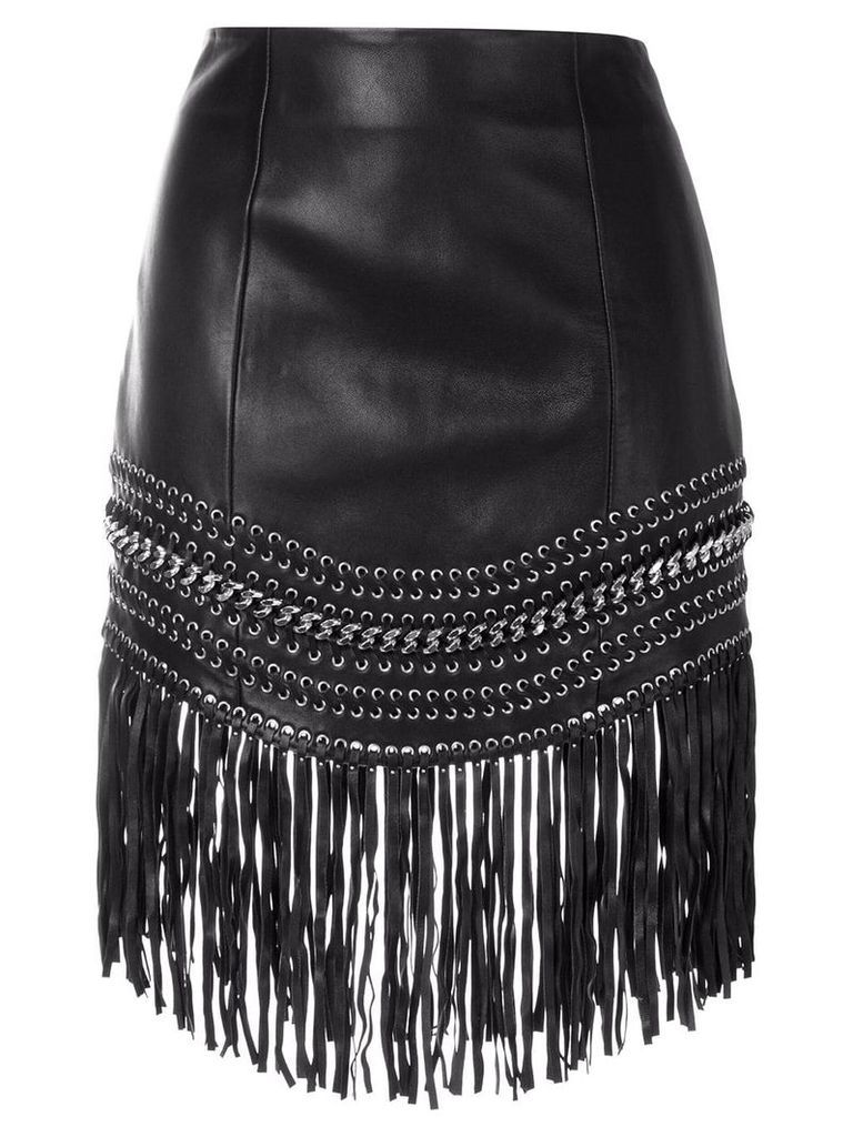 Balmain fringed skirt - Black