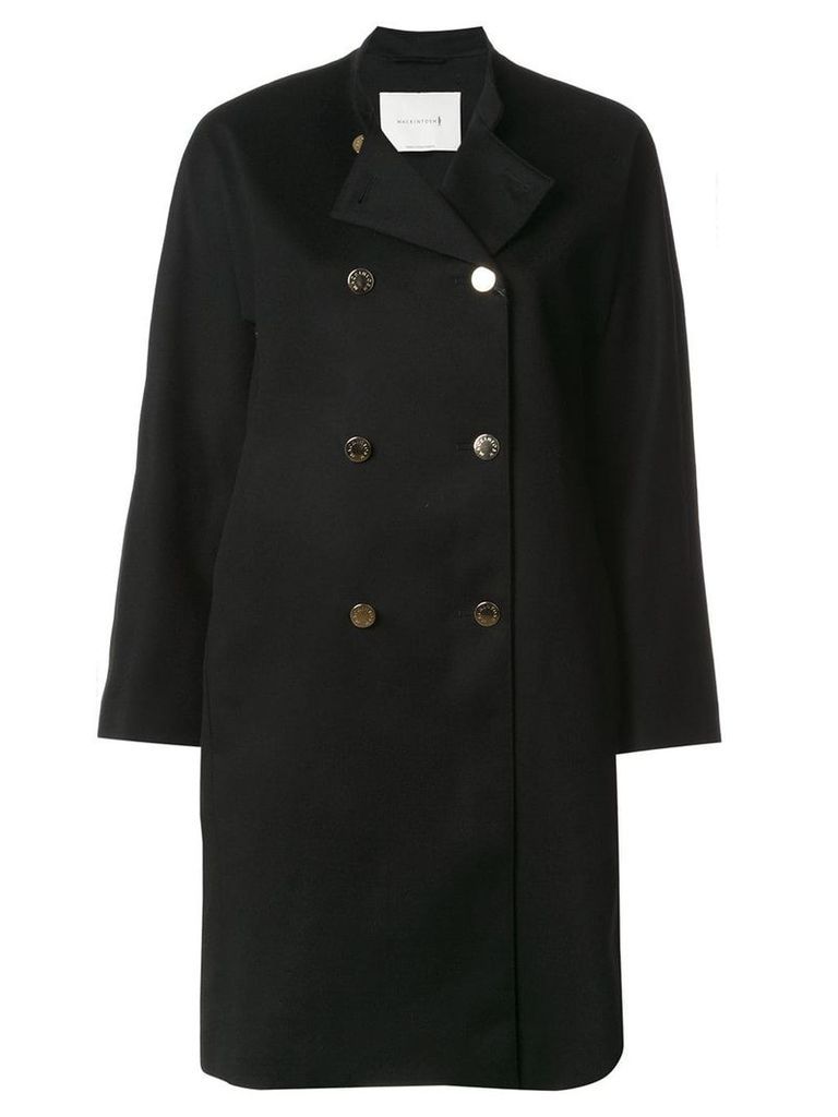 Mackintosh double buttoned coat - Black