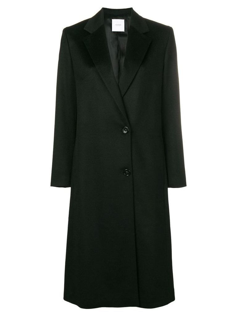 Agnona cashmere midi coat - Black