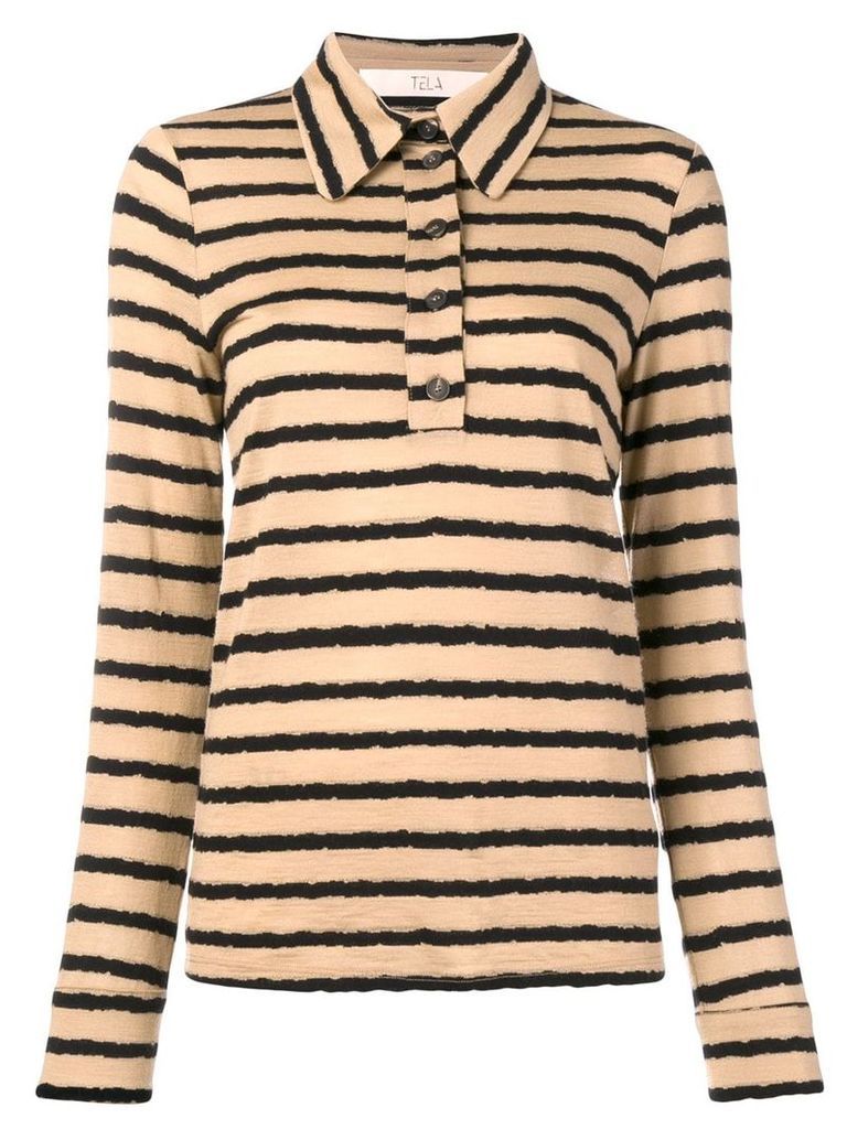 Tela striped polo shirt - Neutrals