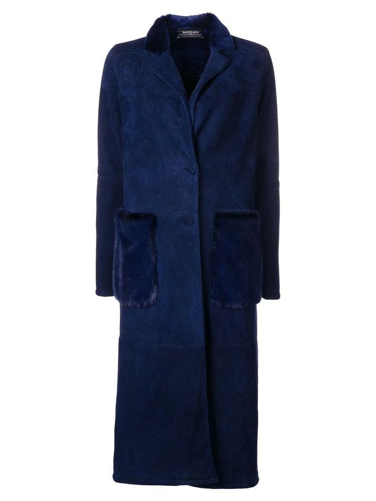 Simonetta Ravizza classic single-breasted coat - Blue