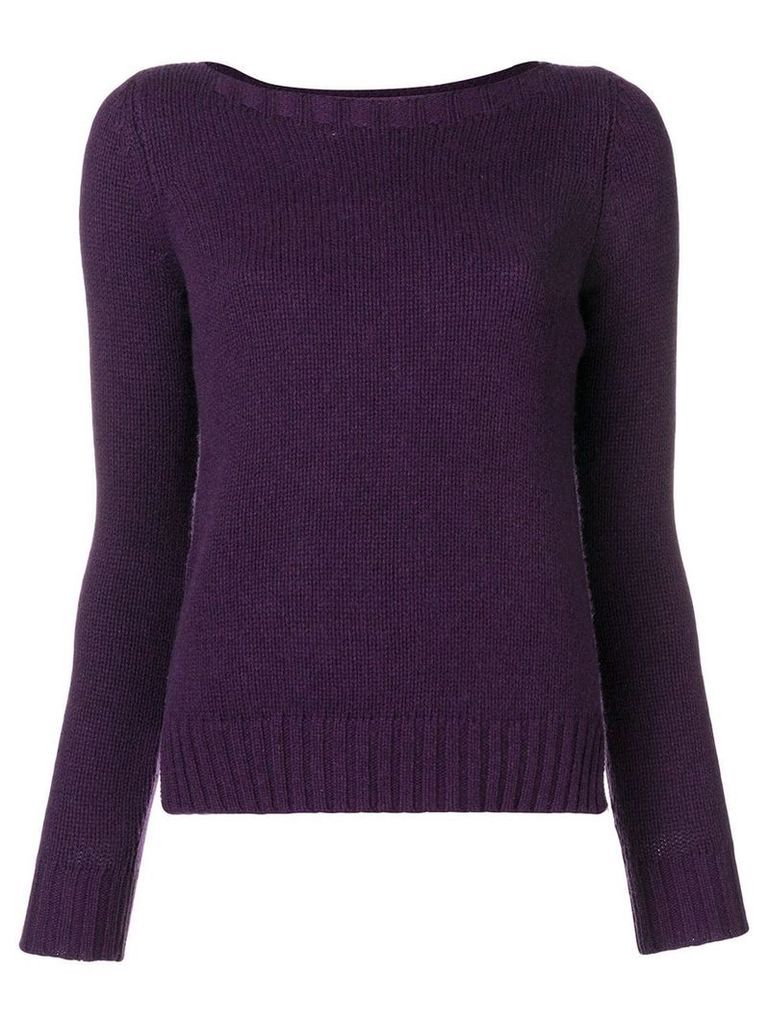 Aragona cashmere knit sweater - PURPLE