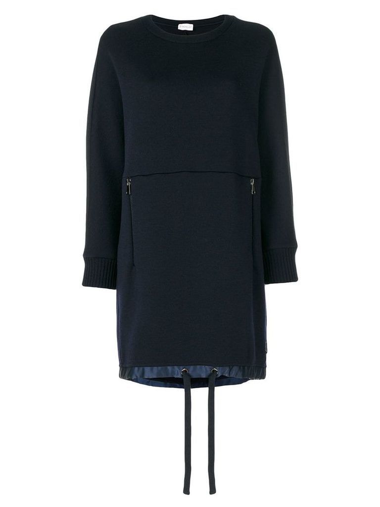 Moncler slouched knitted dress - Blue