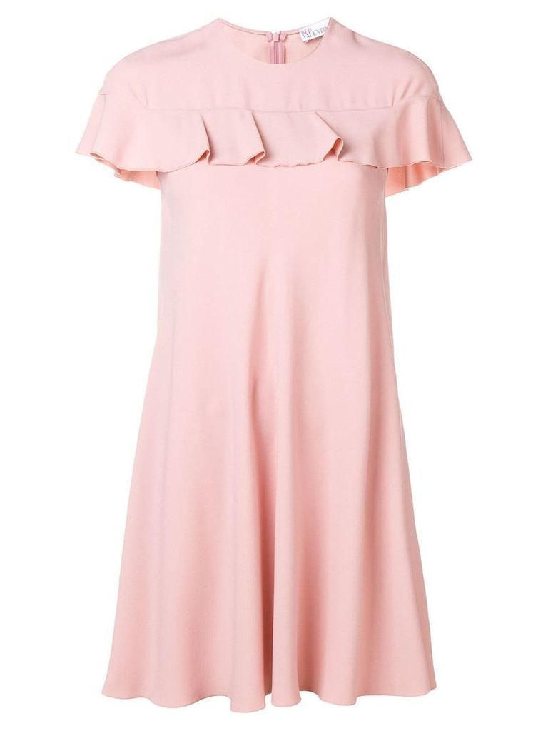 Red Valentino ruffle trimmed dress - PINK