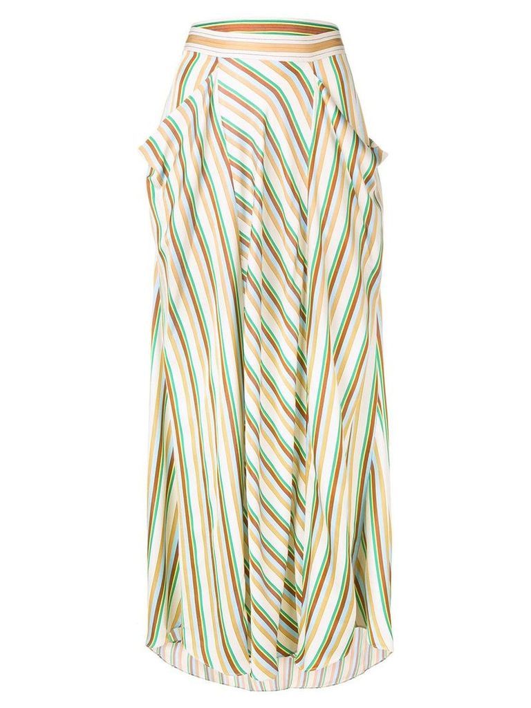 3.1 Phillip Lim long striped skirt - NEUTRALS