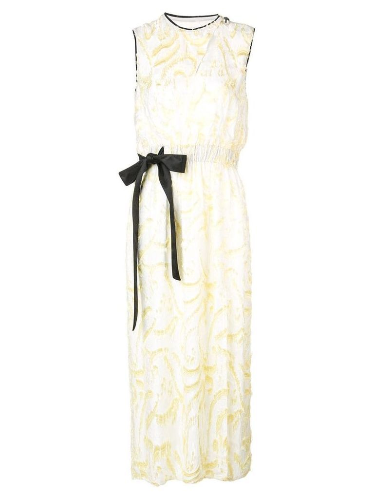Yigal Azrouel daffodil feather coupe dress - White