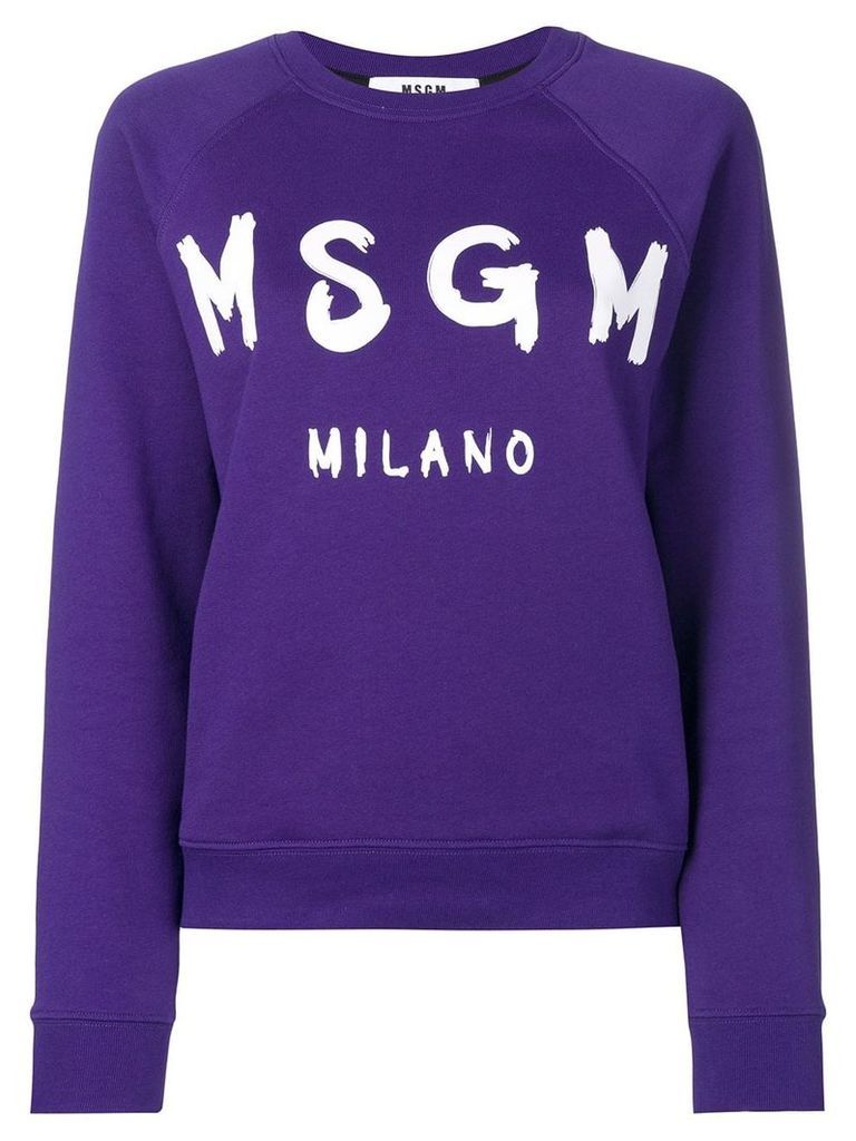 MSGM logo print sweatshirt - Purple