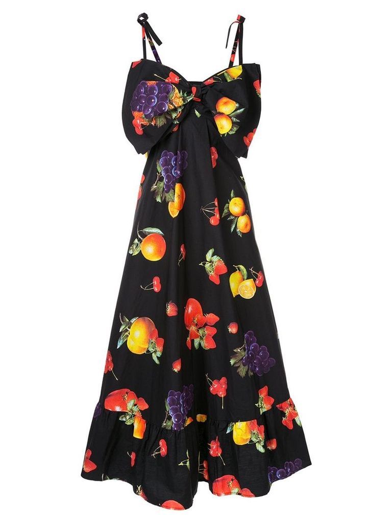 MSGM fruit print maxi dress - Black