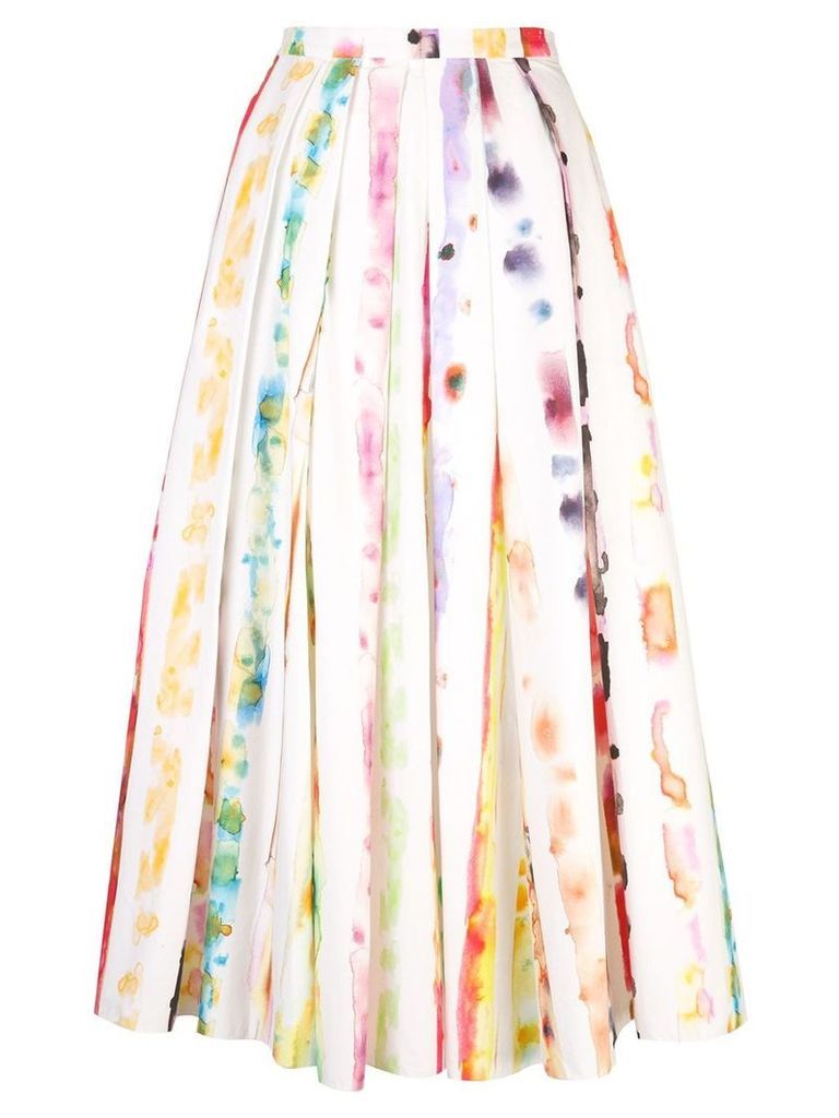 Rosie Assoulin watercolour print skirt - Multicolour