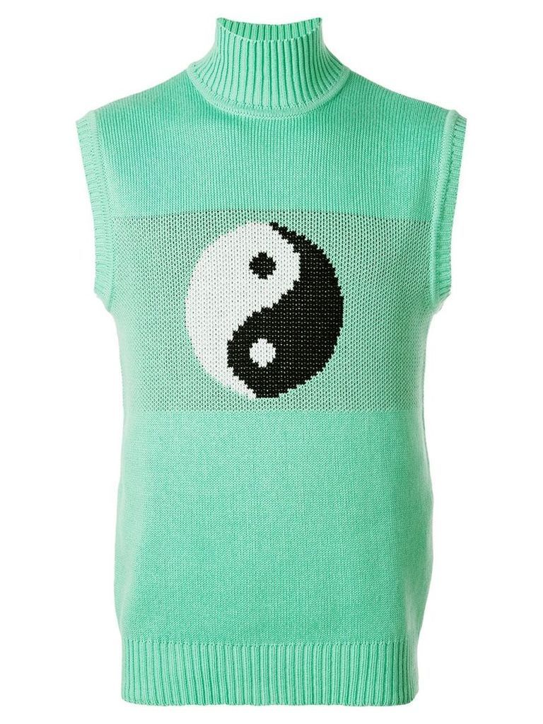 Anton Belinskiy Ying Yang knitted vest - Green