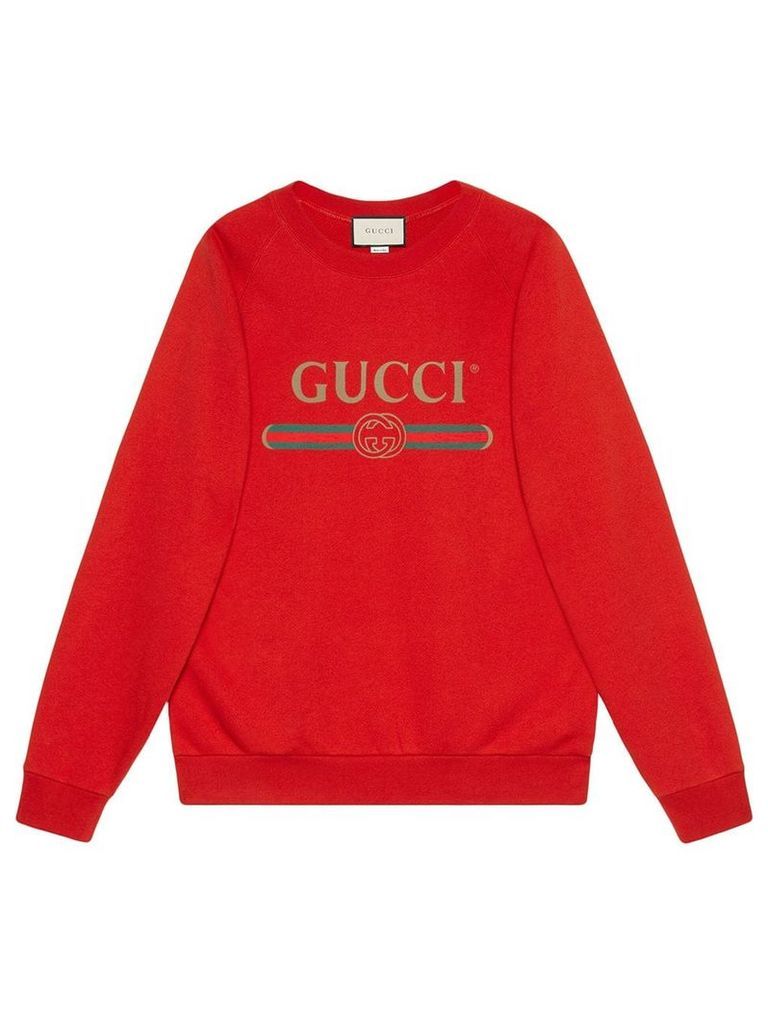 Gucci Oversize sweatshirt with sequin patches - Red