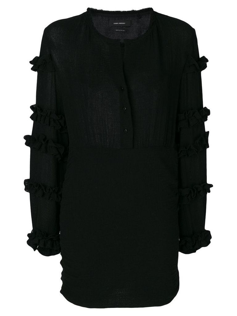 Isabel Marant ruffle-trimmed dress - Black
