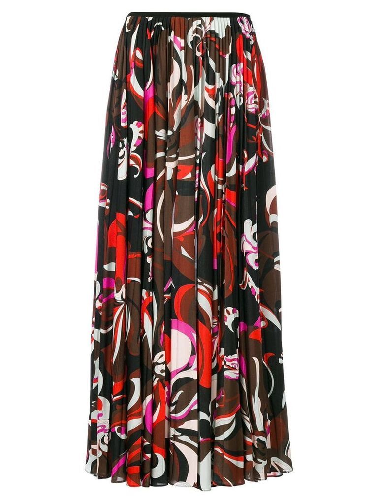 Emilio Pucci pleated printed skirt - Multicolour