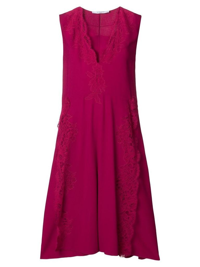 Givenchy lace flared midi dress - PINK