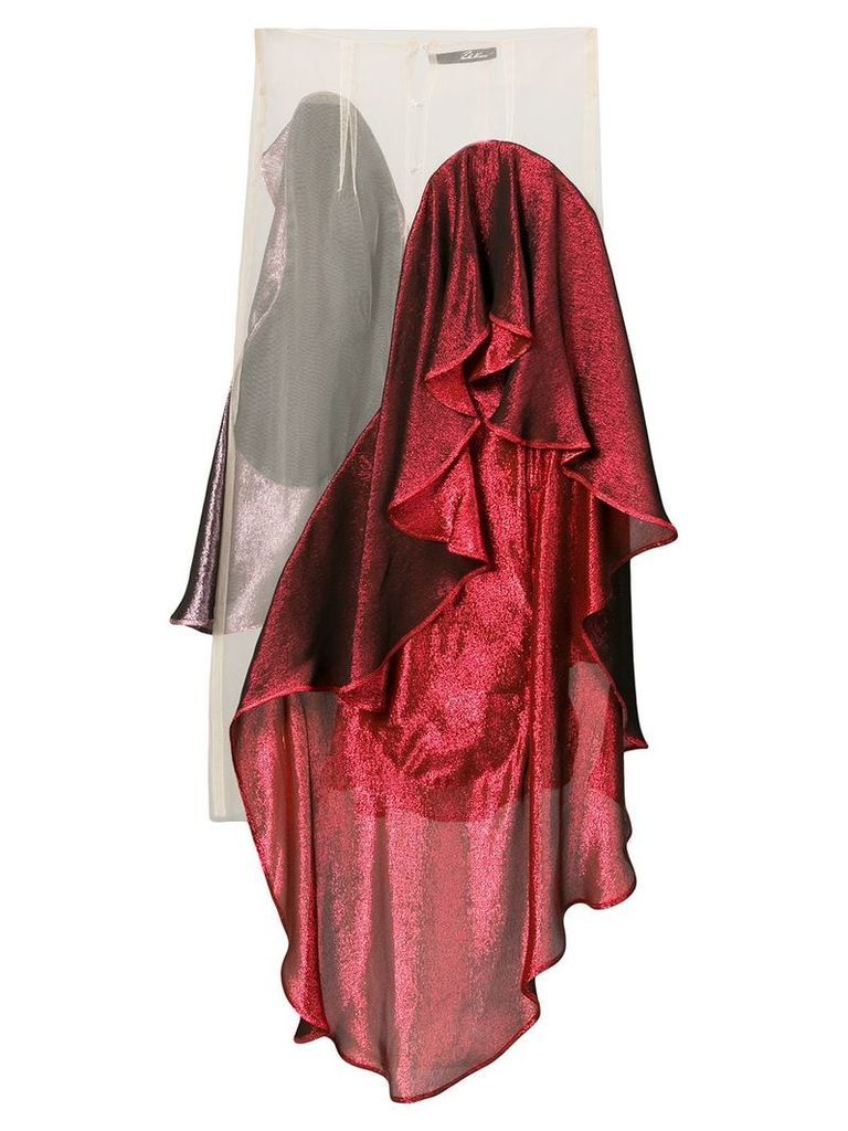 Paula Knorr panelled draped skirt - NEUTRALS