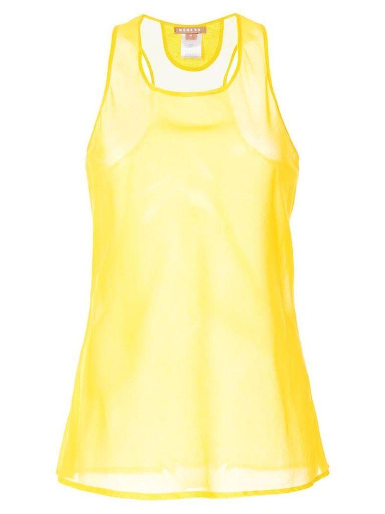 Nehera sheer tank top - Yellow
