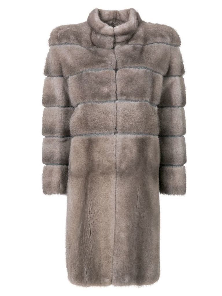 Liska padded fur coat - Grey