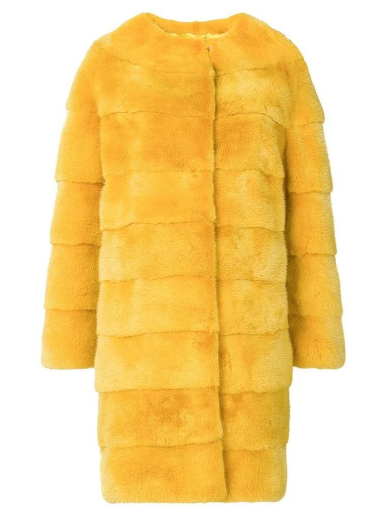 Liska Luce fur coat - Yellow