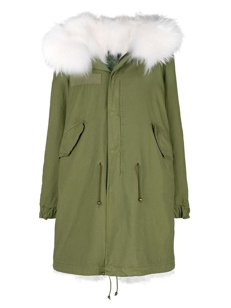 Mr & Mrs Italy fur hood parka coat - Green