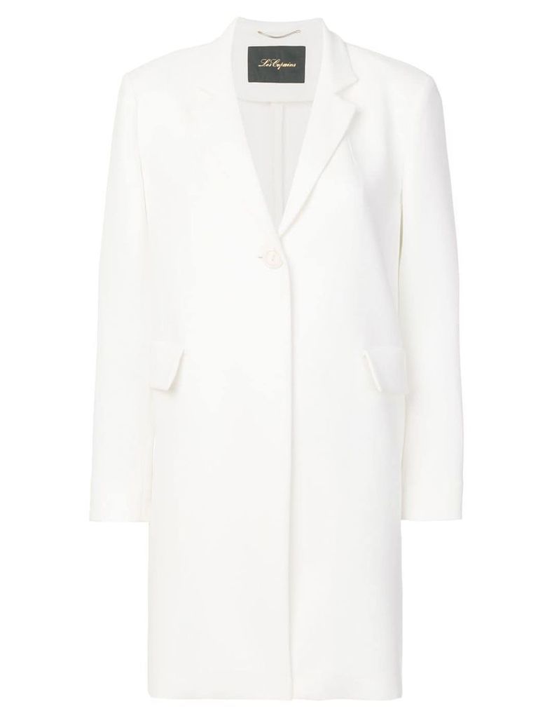 Les Copains single breasted coat - White