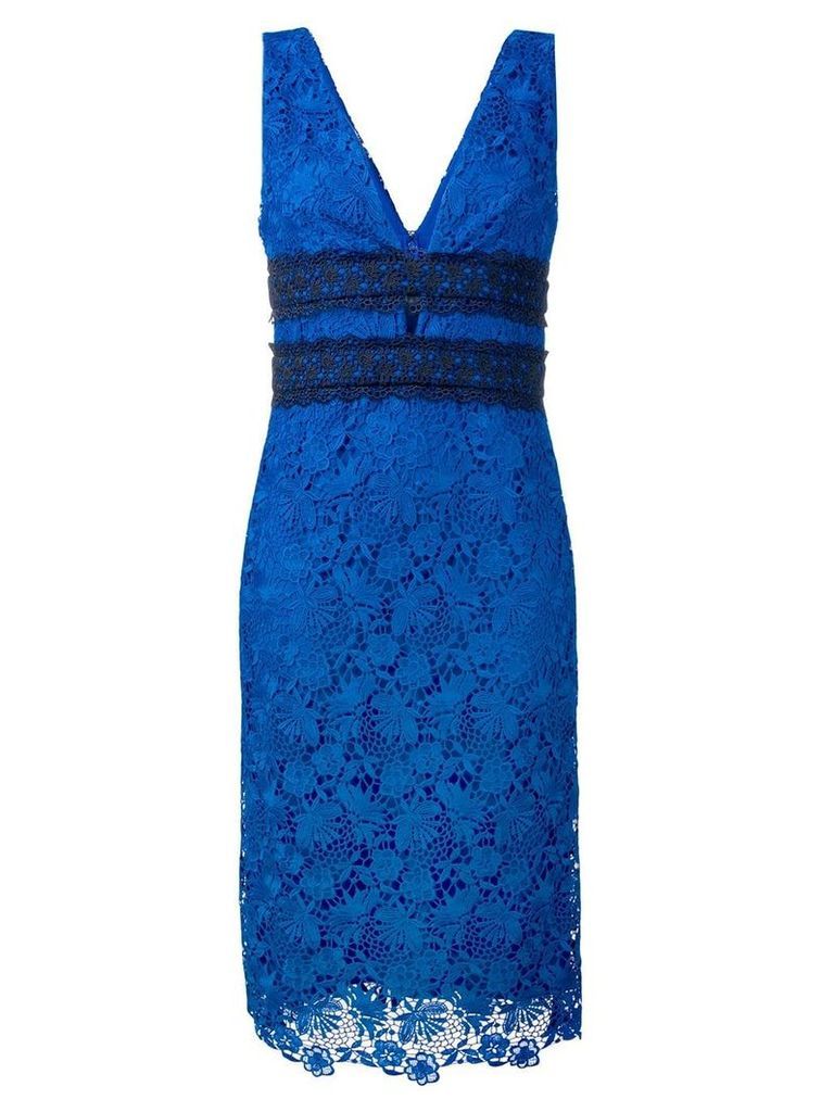 DVF Diane von Furstenberg floral lace midi dress - Blue