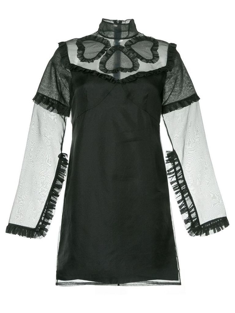 Macgraw Queen of Hearts silk dress - Black