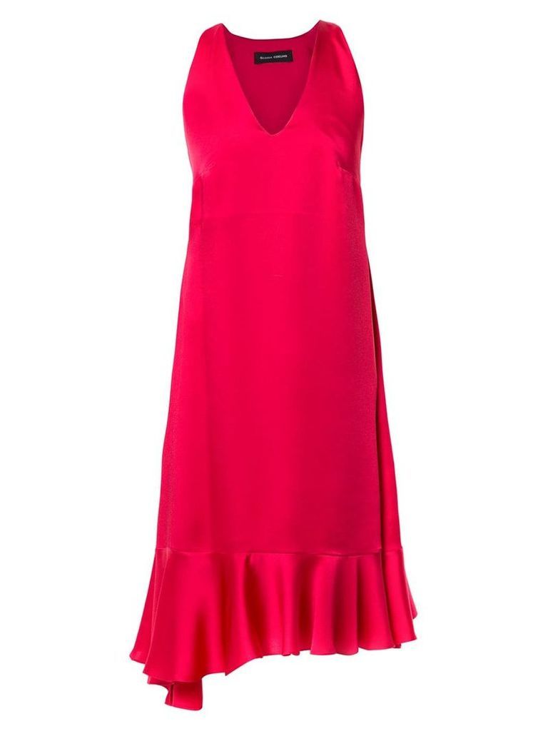 Gloria Coelho Camisola ruffled dress - Red