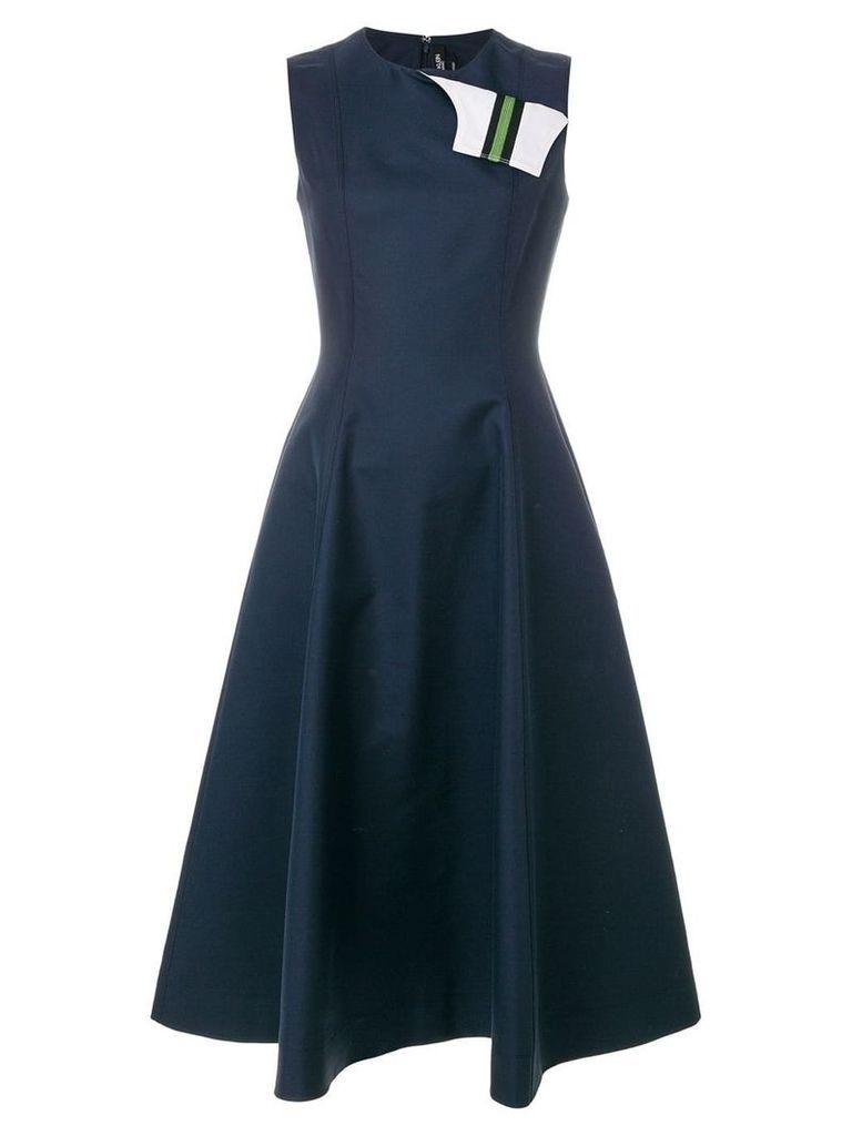 Calvin Klein 205W39nyc fold flap flared dress - Blue