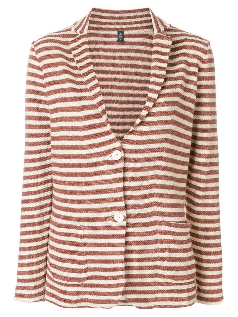 Eleventy striped blazer - Brown