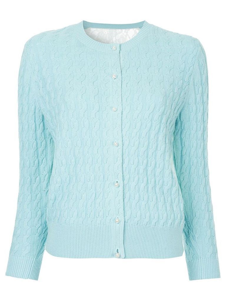 Onefifteen cable knit cardigan - Blue