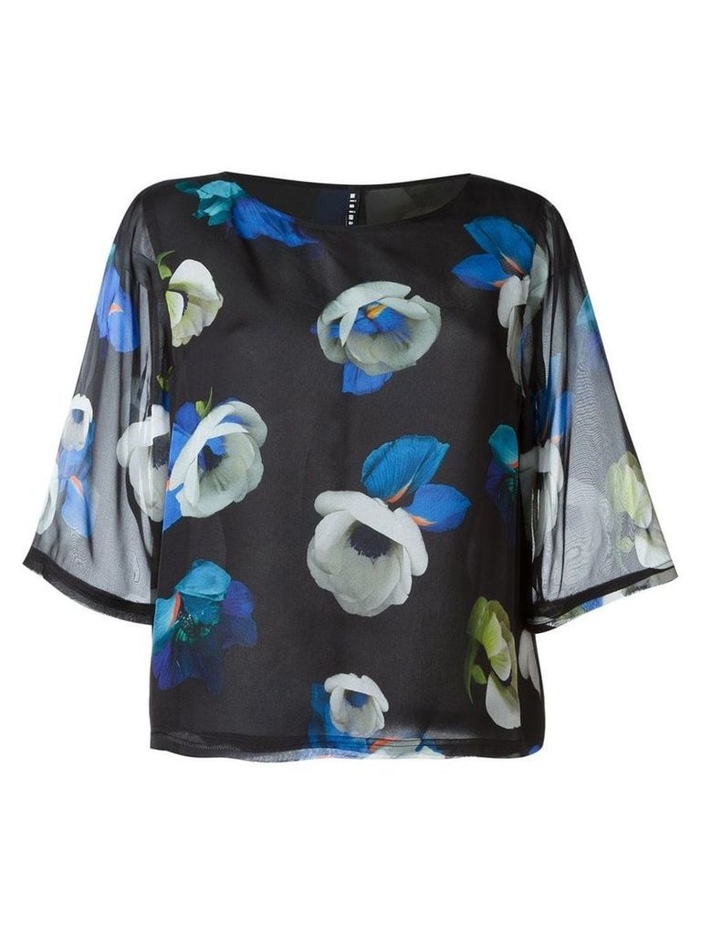 Minimarket Suffix floral silk blouse - Black