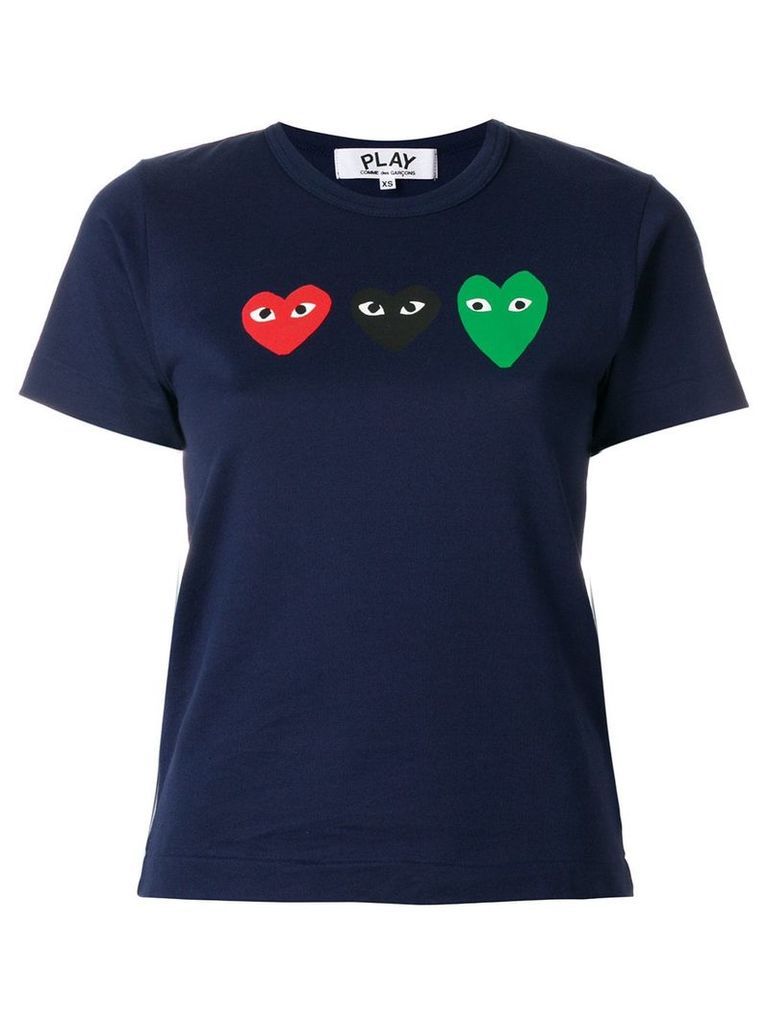 Comme Des Garçons Play heart print T-shirt - Blue