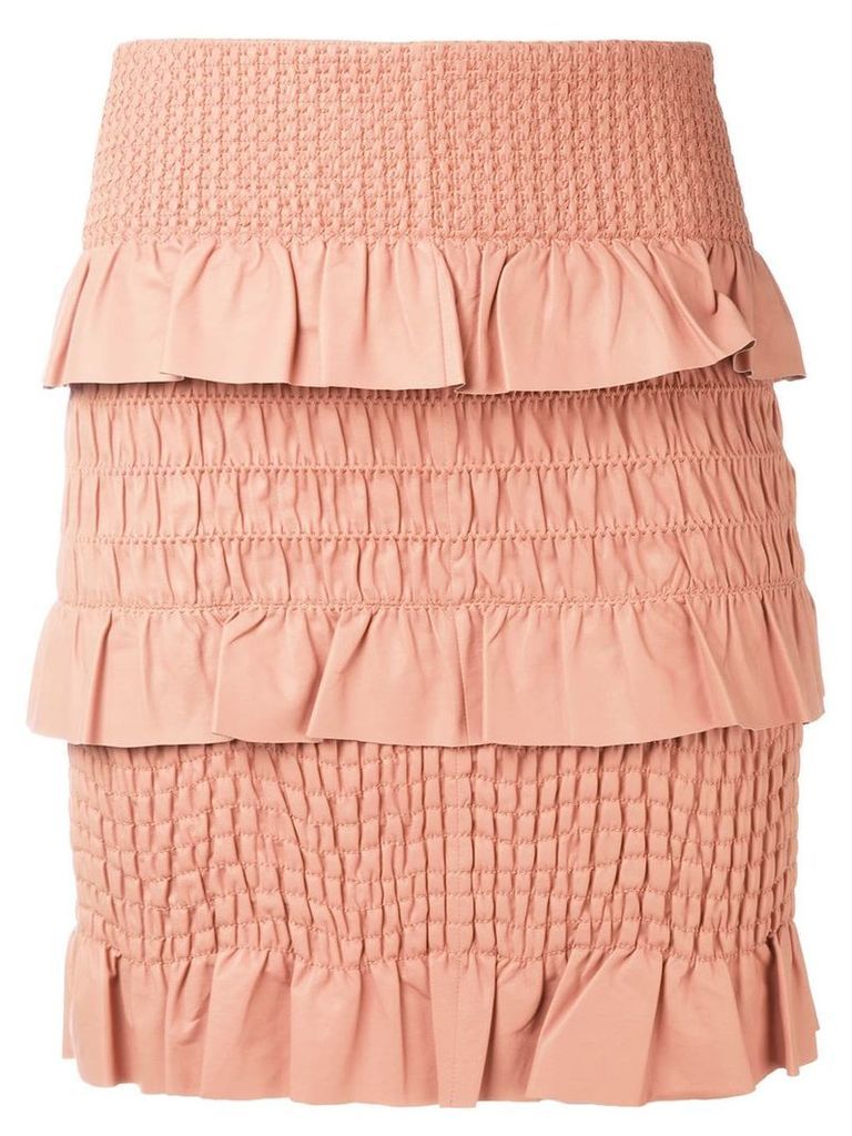 Drome ruffled fitted skirt - PINK