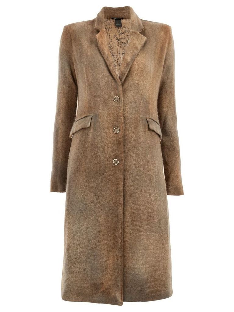 Avant Toi classic single-breasted coat - Brown