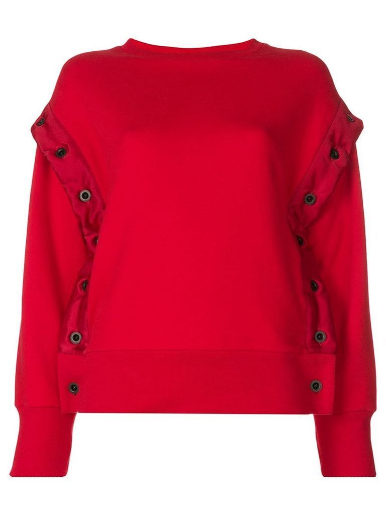 Unravel Project shell trim sweatshirt - Red
