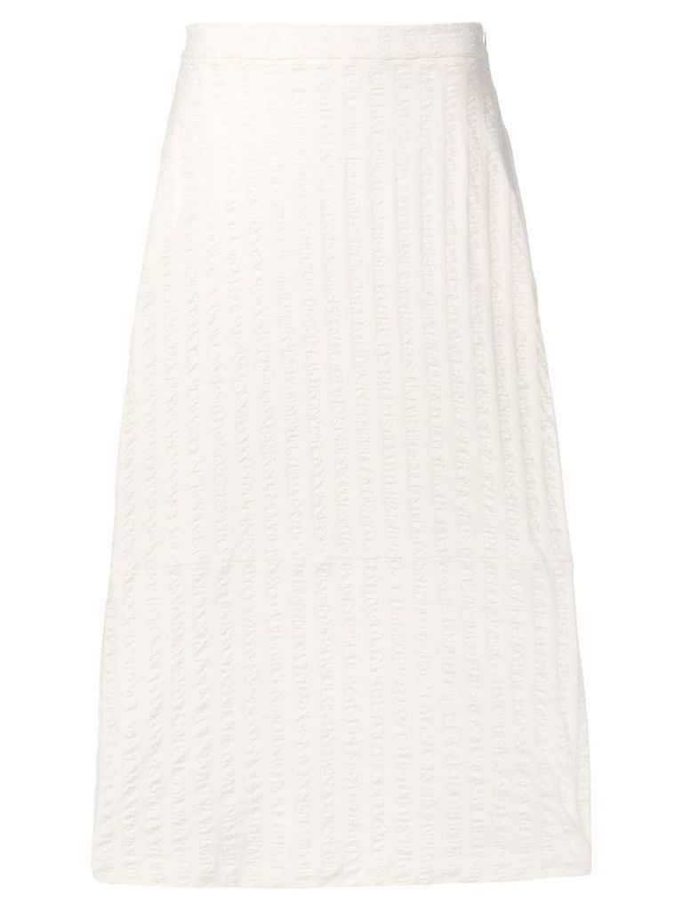 Jil Sander asymmetric flared skirt - 104 BIANCO