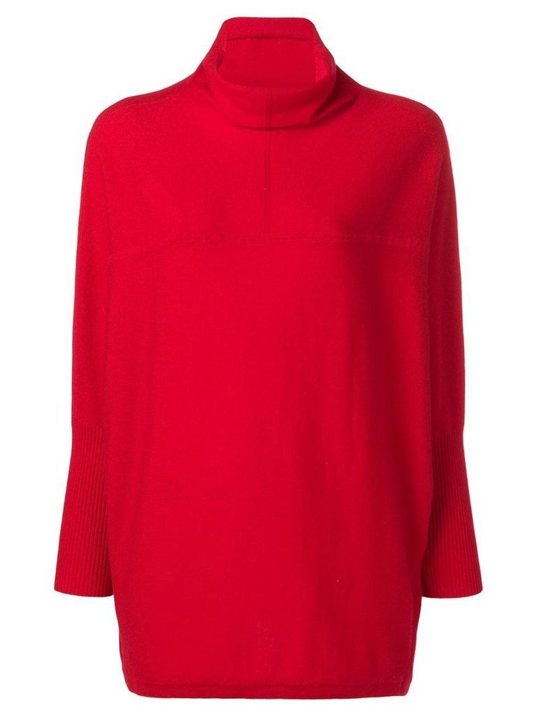 Philo-Sofie cropped sleeve turtleneck sweater - Red