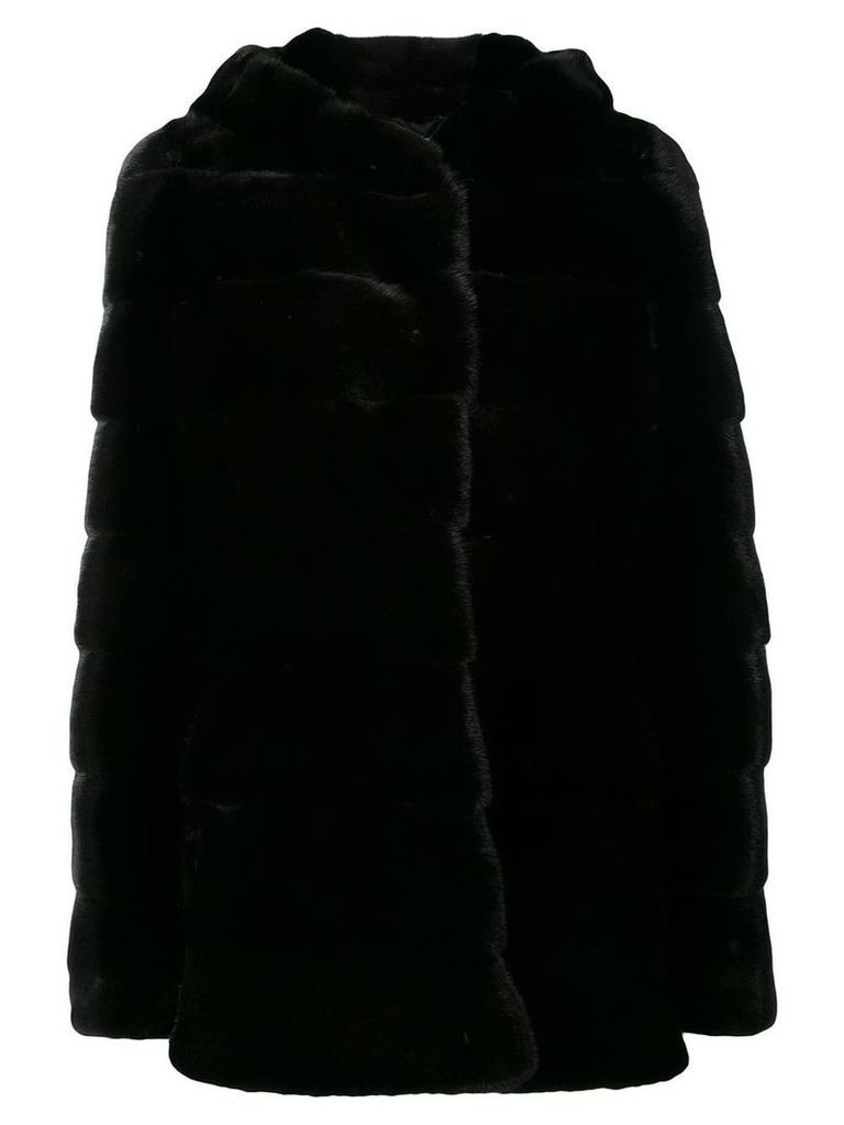 Liska Valencia panelled coat - Black