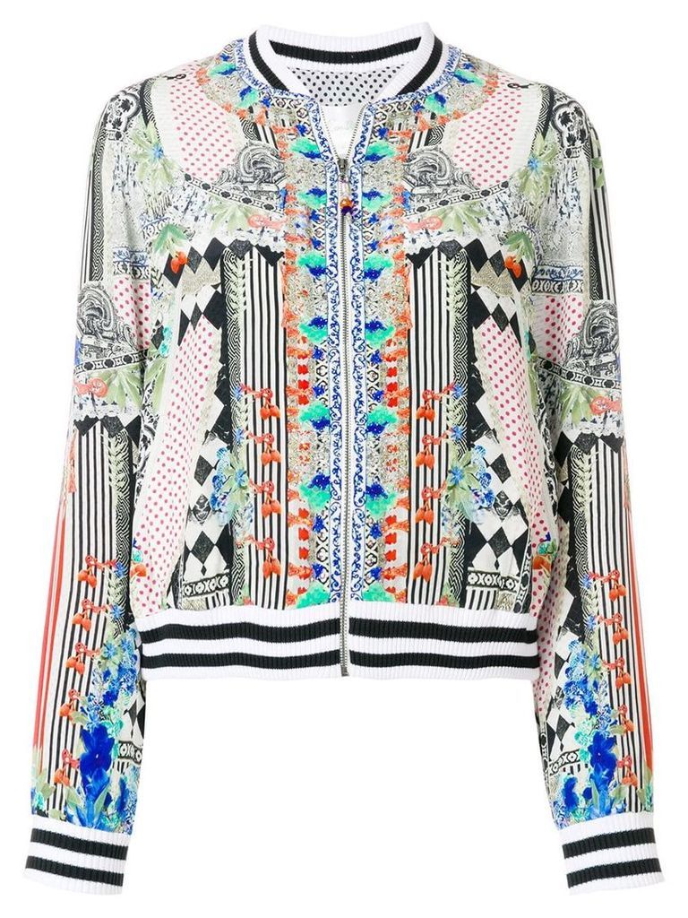 Camilla abstract print bomber jacket - Multicolour