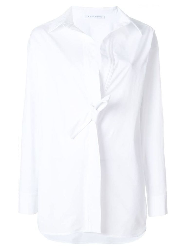Alberta Ferretti front knot shirt - White