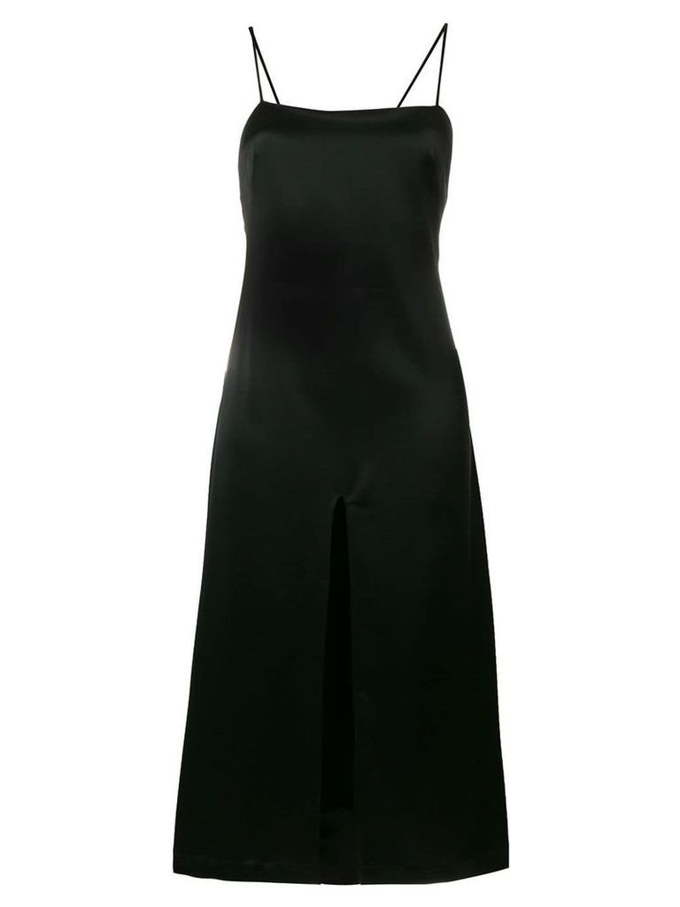 Ssheena front split slip dress - Black