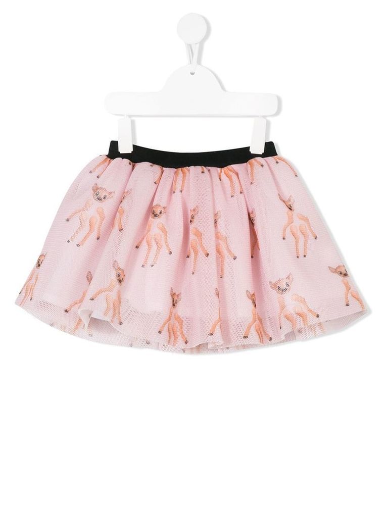 Caroline Bosmans print flared skirt - Pink
