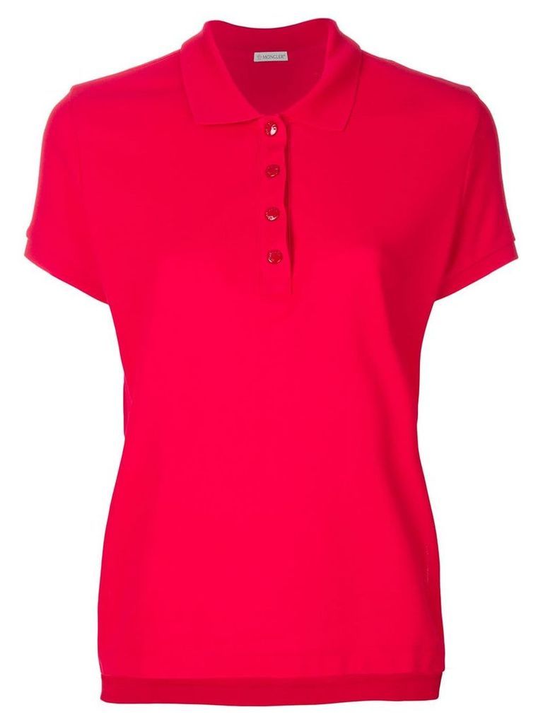Moncler classic fitted polo top - Red