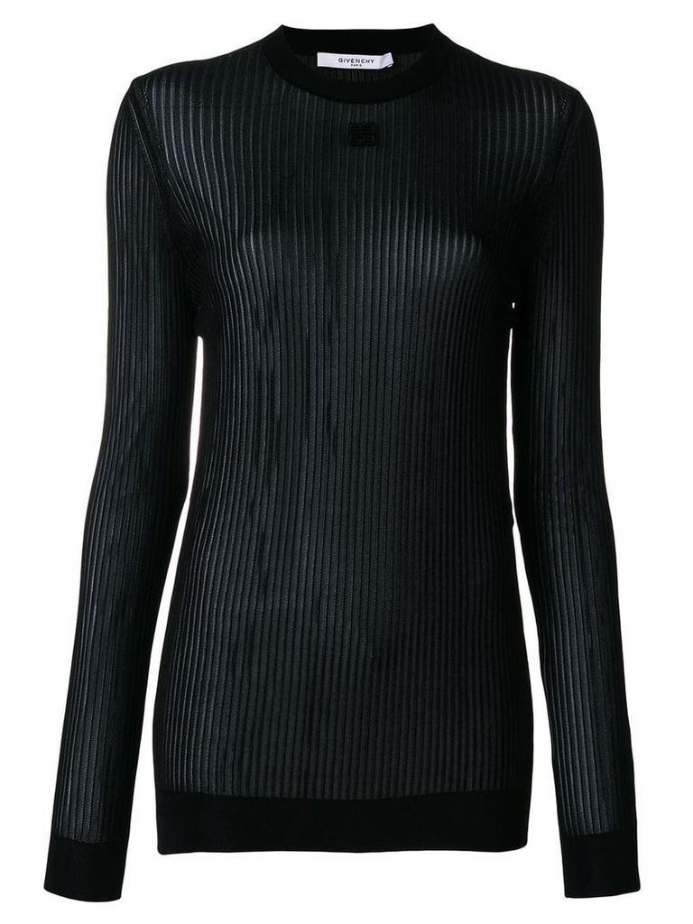 Givenchy 4G semi-sheer pleated top - Black