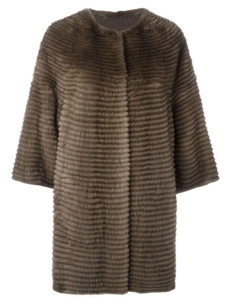 Liska cashmere loose fit coat - Brown