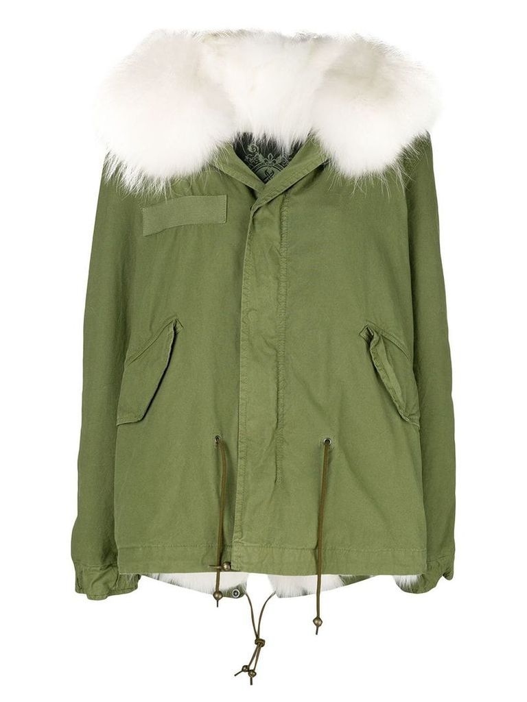 Mr & Mrs Italy fur hood short parka coat - Green